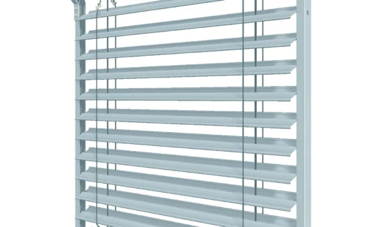 Moderne graue Jalousie für Fenster